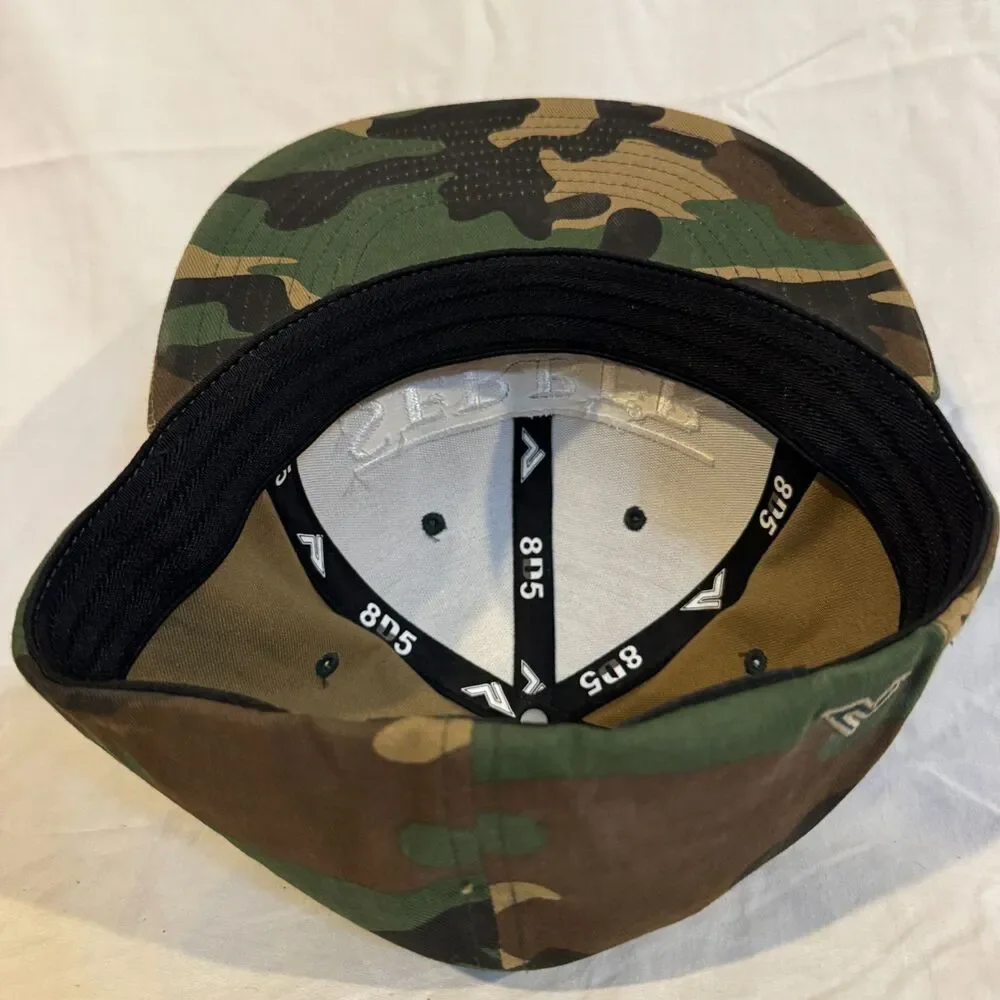 Pacific Headwear 8D5 D-Series Camo Hat Serber Fitted Cap Woodland Camouflage SM